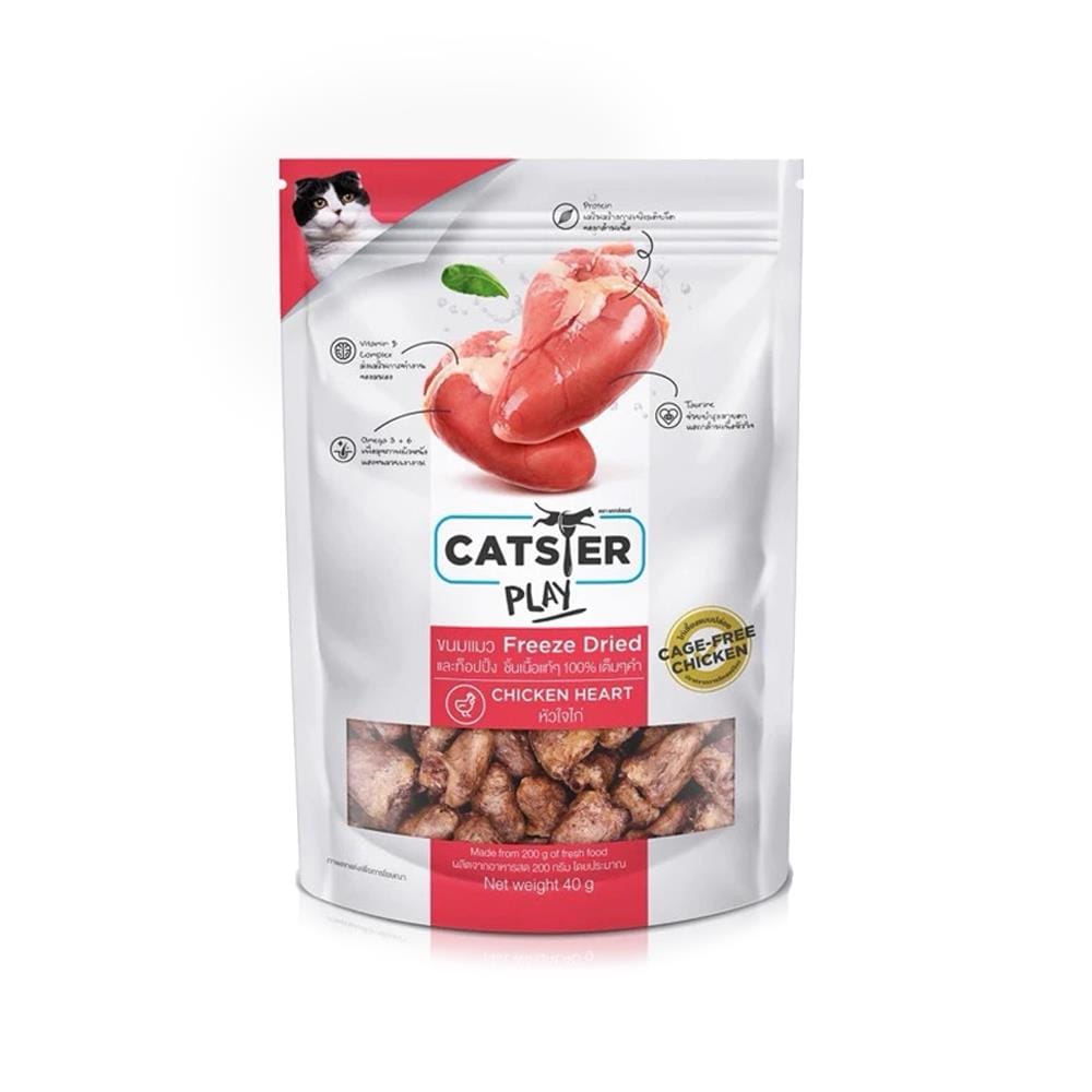 ขนมแมว CATSTER PLAY CHICKEN HEART FORMULA 40 ก.