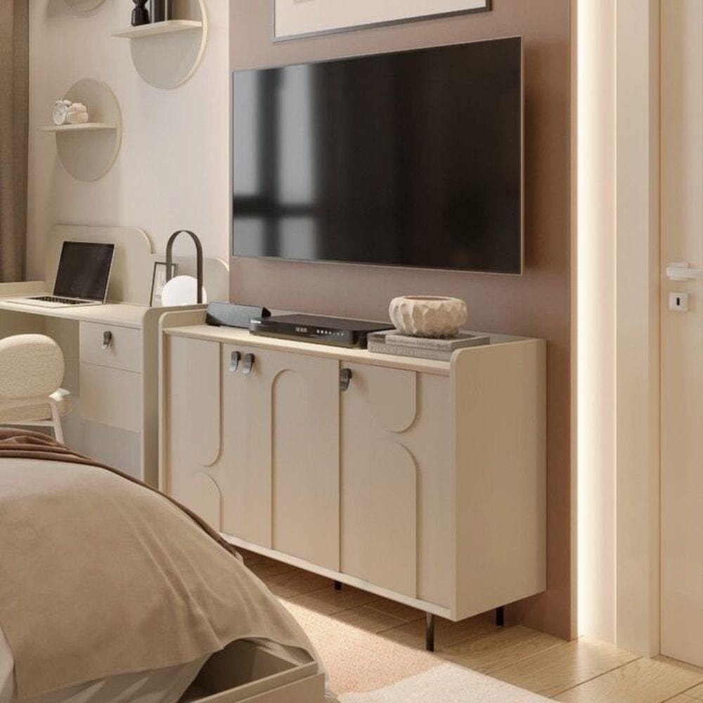 ตู้วางทีวี SB FURNITURE LAVIQUE 1925509 114 ซม. สีน้ำตาล/ครีม