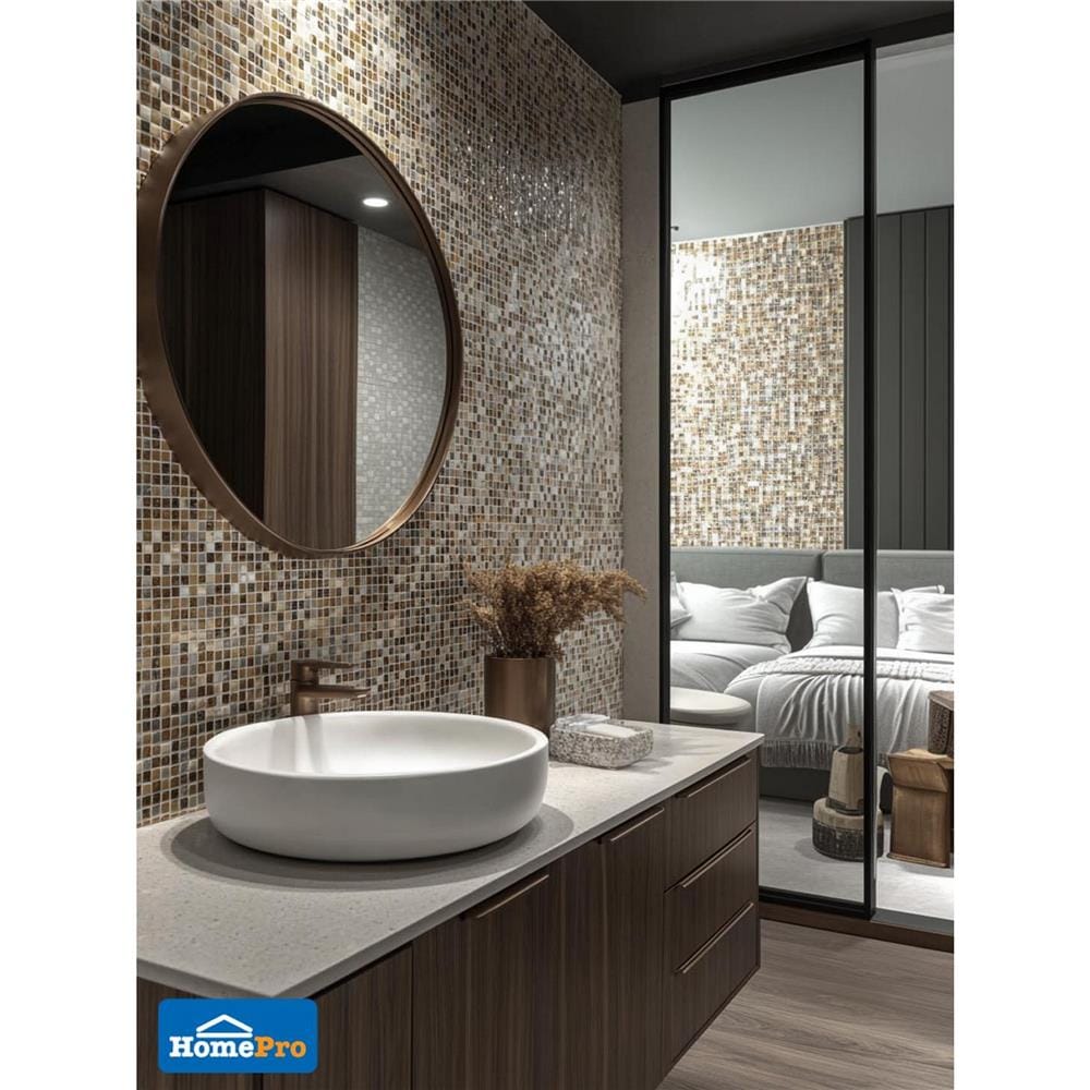 โมเสคแก้ว 30x30 ซม. DURAGRES เมทาลิค เวนัท