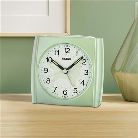 นาฬิกาปลุก SEIKO CLOCKS QHE209M 3.3X3.5 นิ้ว สีเขียว_4