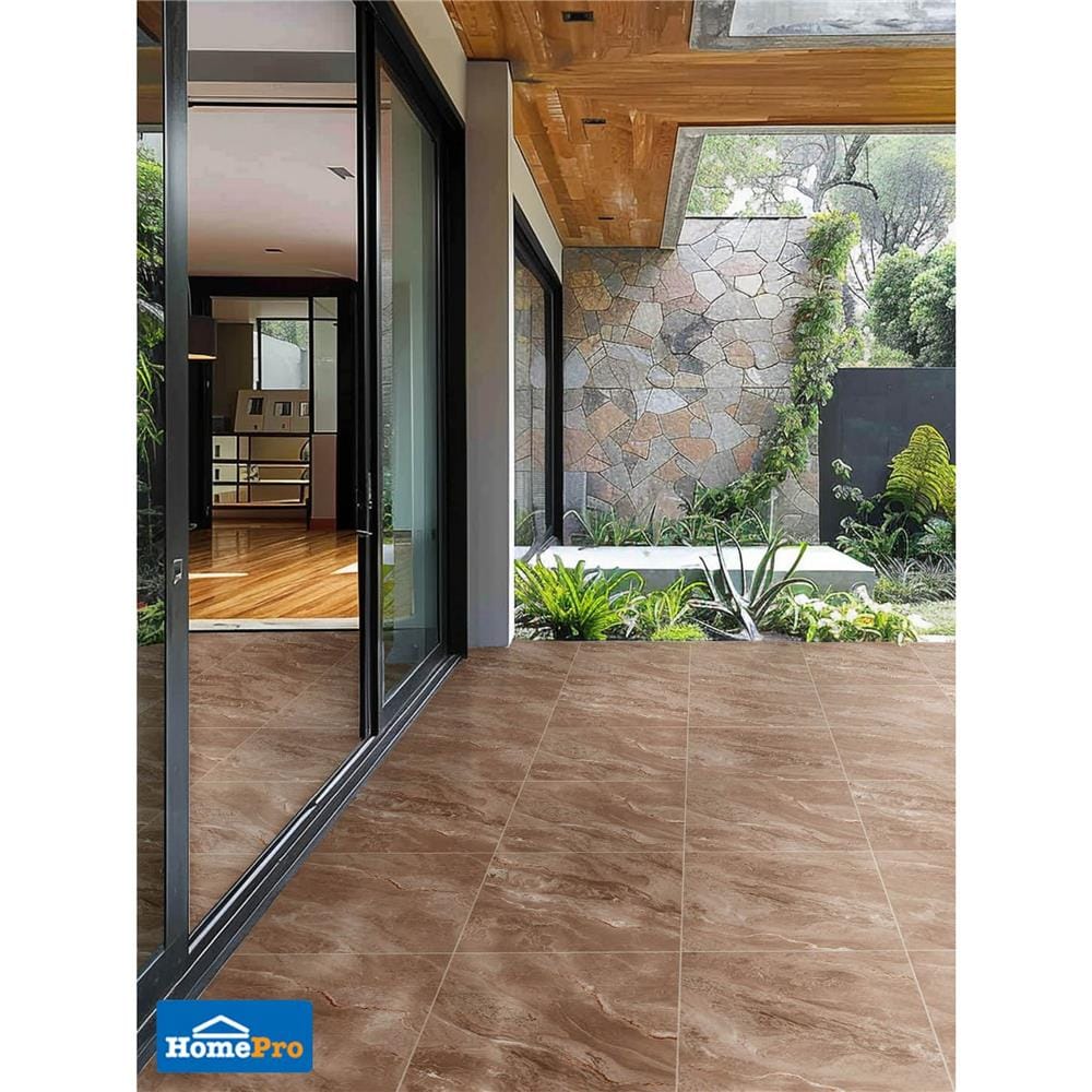กระเบื้องพื้นพอร์ซเลน 60x60 ซม. CERGRES อารีนัล น้ำตาล A 1.44 ตร.ม.