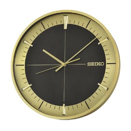 นาฬิกาแขวน SEIKO CLOCKS QXA840G 15.9 นิ้ว ฺสีดำ/ทอง