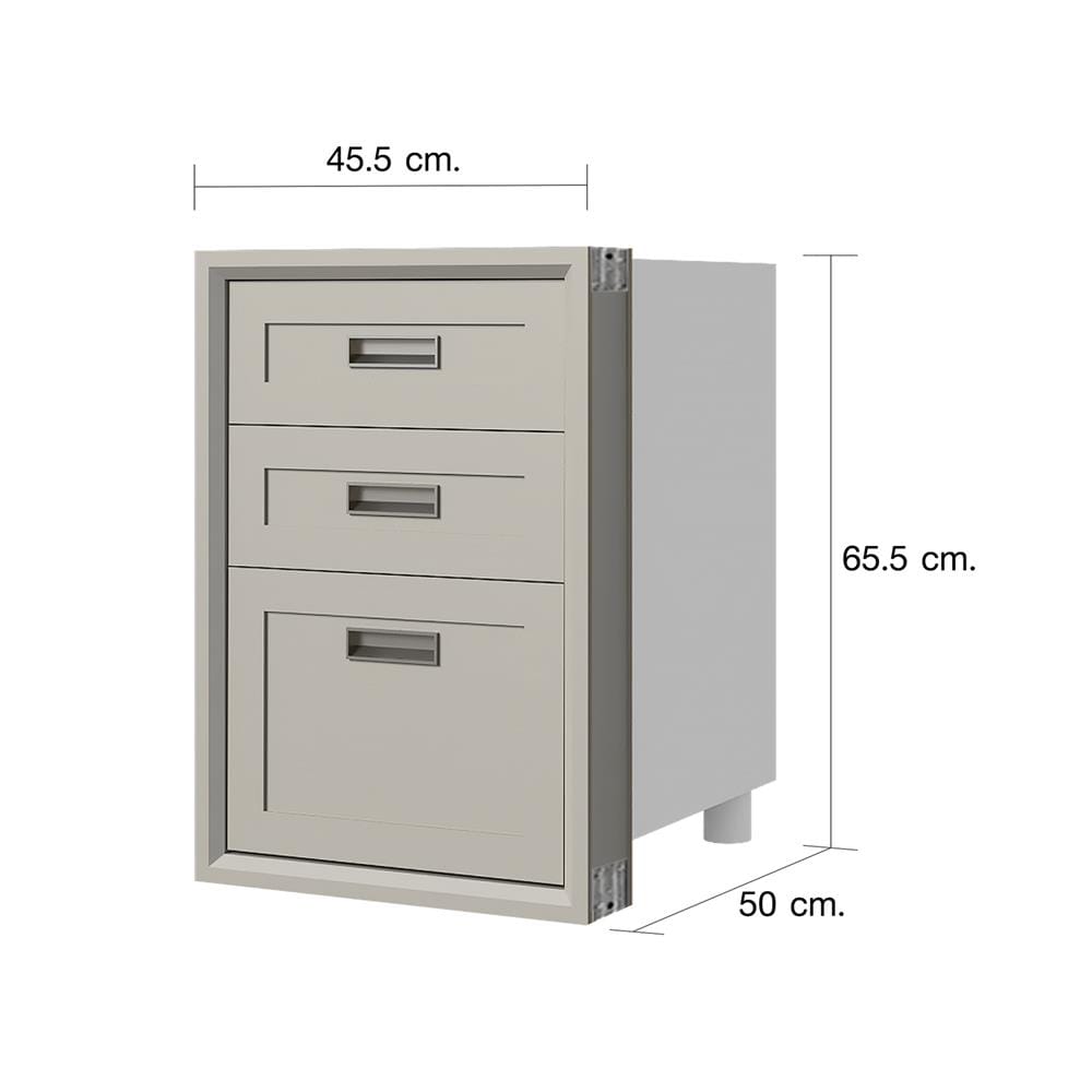 ตู้ลิ้นชัก 3 ชั้น CABIN SANDY 45.5x65.5 ซม. สีเบจ