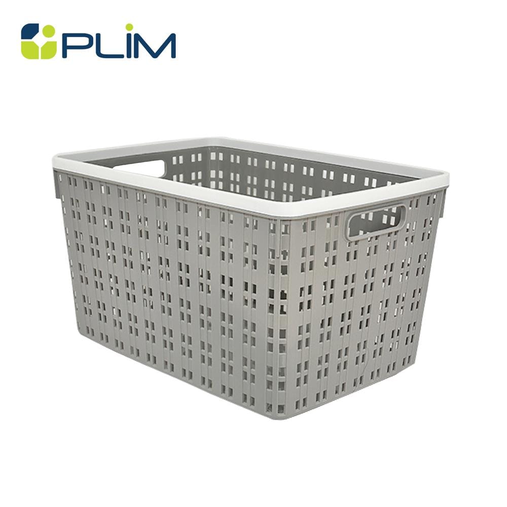 ตะกร้าผ้าเหลี่ยม PLIM FLOW HH-1256 SIZE L สีเทา_1