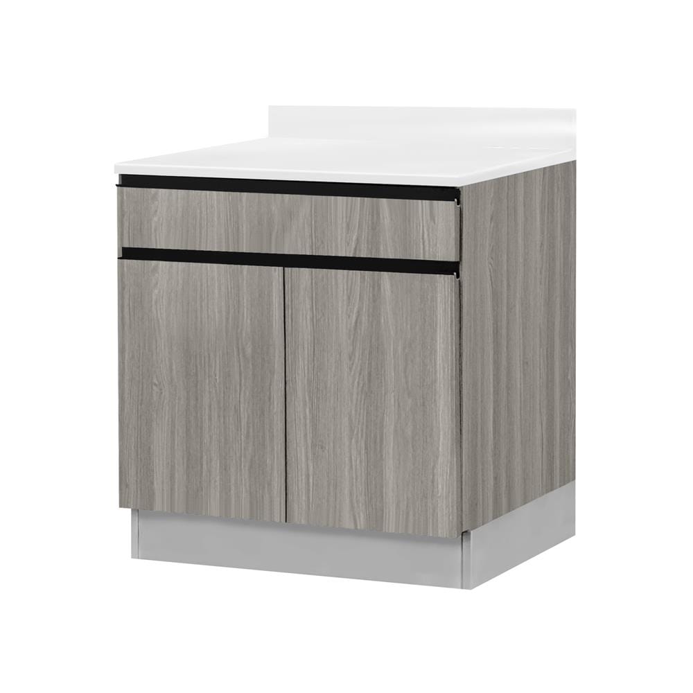 ตู้ตั้งพื้นท็อปเรียบ TSS W SANKI THE KITCHEN PRO 61.5 ซม. สีดริทโตโอ๊ก