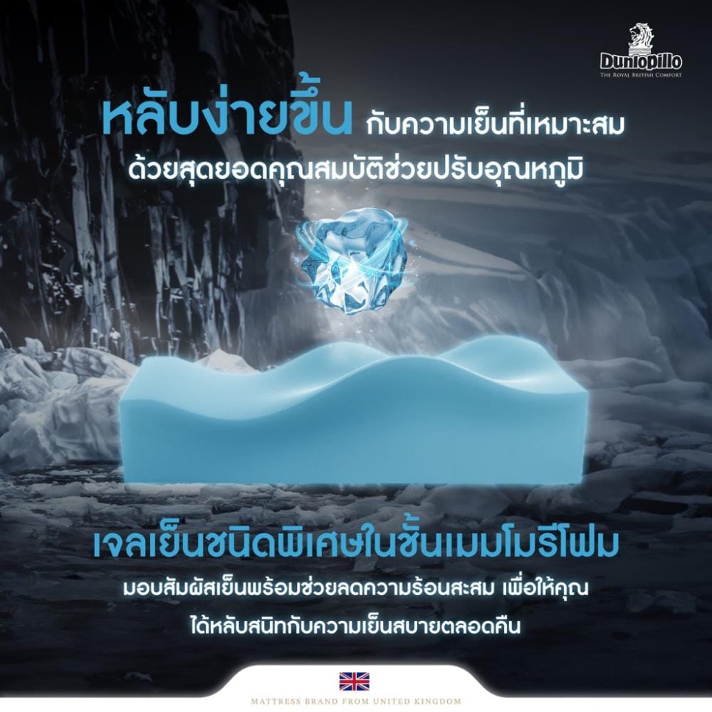 แผ่นรองนอน 5 ฟุต DUNLOPILLO EXBURY
