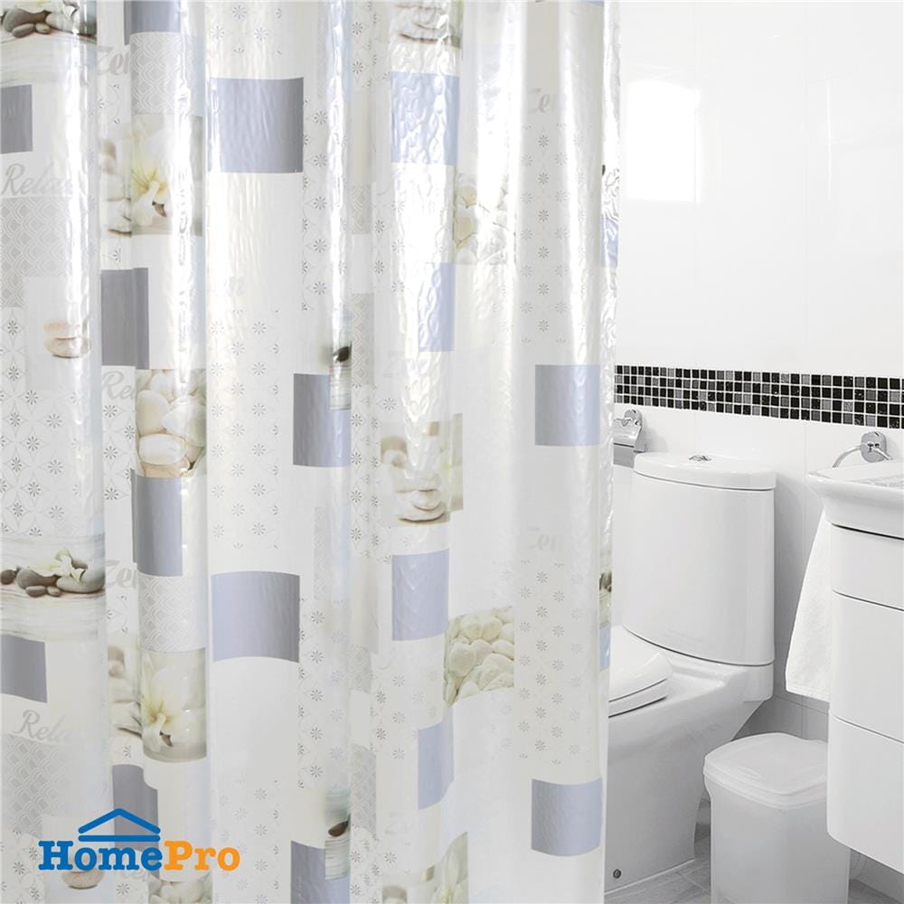 ม่านห้องน้ำ PVC WSP SCP-2/B5129 180X180 ซม.