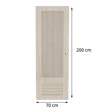 ประตูห้องน้ำ UPVC เจาะลูกบิด AZLE PZL05 70x200 ซม. สี WHITE GRAY_7