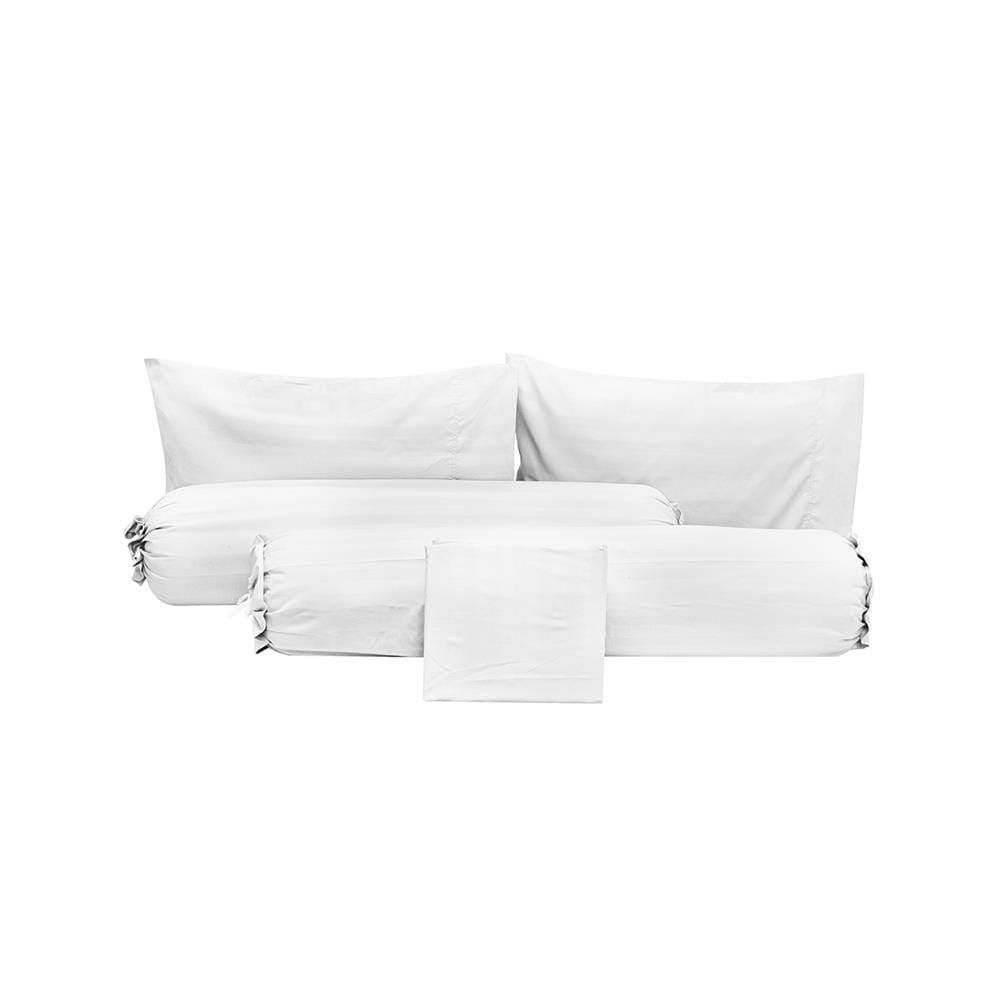 ชุดผ้าปูที่นอน 6 ฟุต (ชุด 5 ชิ้น) PICASSO CLASSIC STYLE สี WHITE
