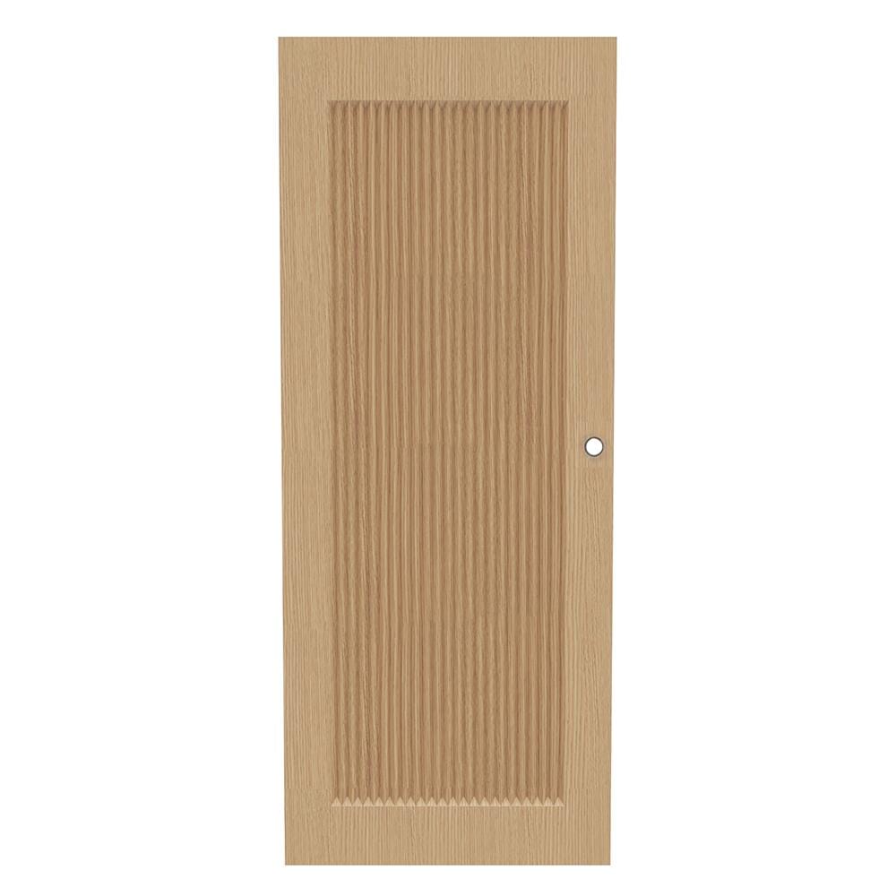 ประตูภายใน UPVC เจาะลูกบิด AZLE PZ05 80x200 ซม. สี NATURAL ASH WOOD_0