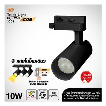แทรคไลท์ LED SHINING S-TRL10004-1 10 วัตต์ DAYLIGHT/COOL WHITE/WARM WHITE สีดำ_3