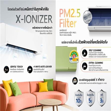 แอร์ผนัง CARRIER 42TVAB033BOI 30000 บีทียู อินเวอร์เตอร์ สีส้ม_4