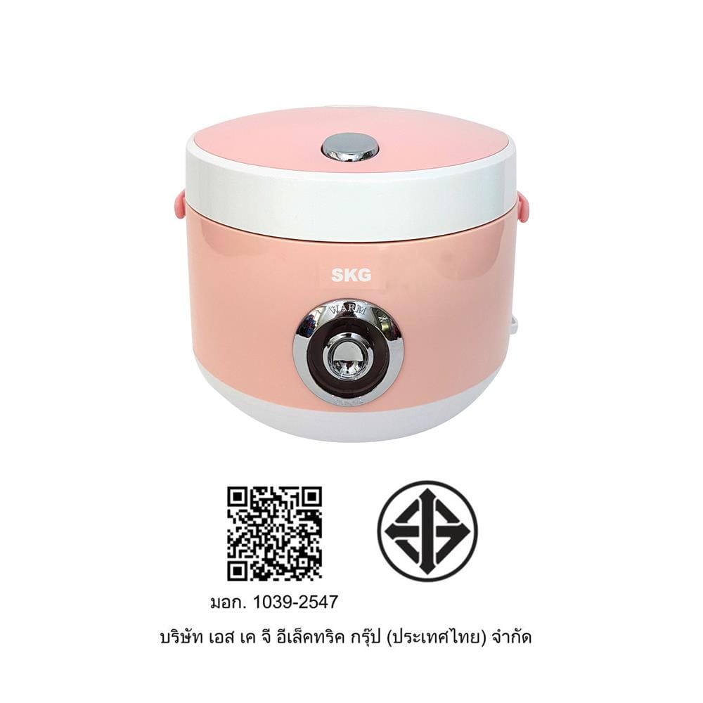 หม้อหุงข้าว MANUAL SKG SK-125 1.2 ลิตร สีขาว/ชมพู