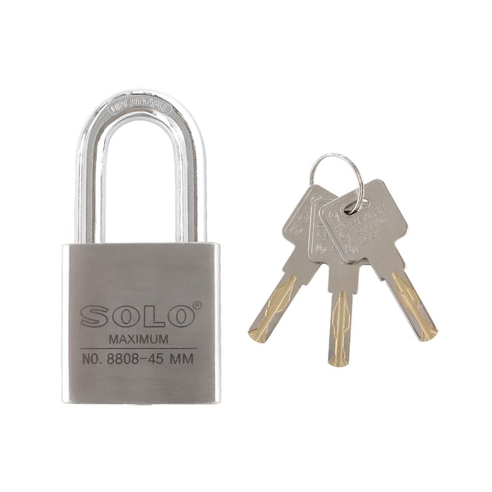กุญแจลูกปืน SOLO 8808-45 45 มม. สีสเตนเลส