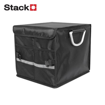 กล่องผ้าเก็บของท้ายรถ STACKO GLAMOR 29X33X29 ซม. สีดำ_1
