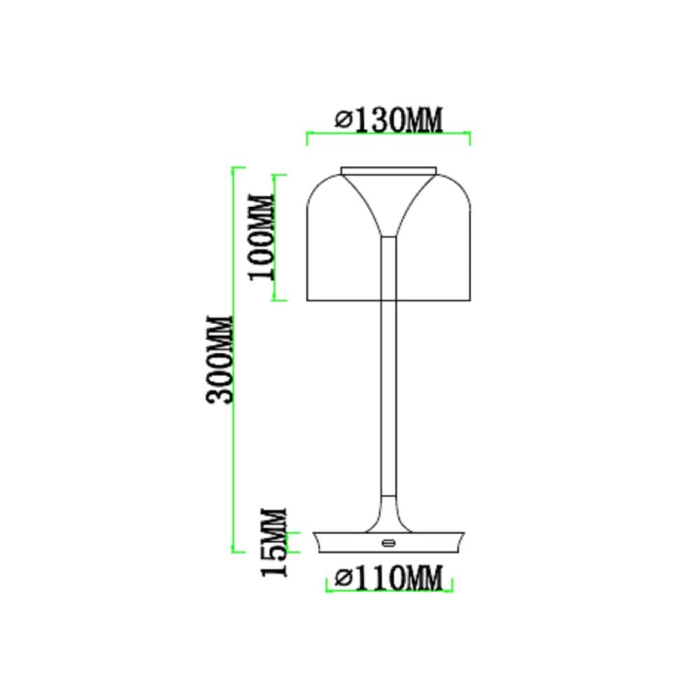 ไฟตั้งโต๊ะ LED CARINI RT230357 3 วัตต์ สีใส/เงิน