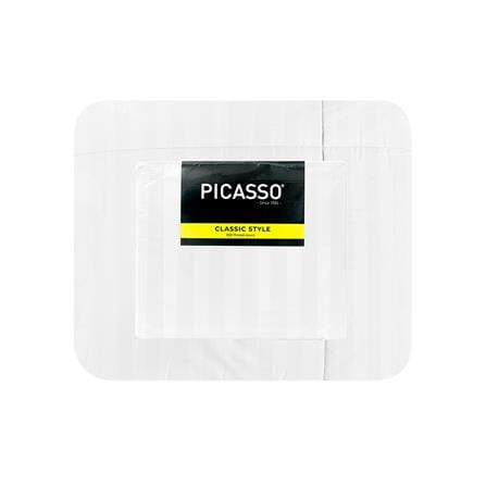 ชุดผ้าปูที่นอน 6 ฟุต (ชุด 6 ชิ้น) PICASSO CLASSIC STYLE สีขาว_4
