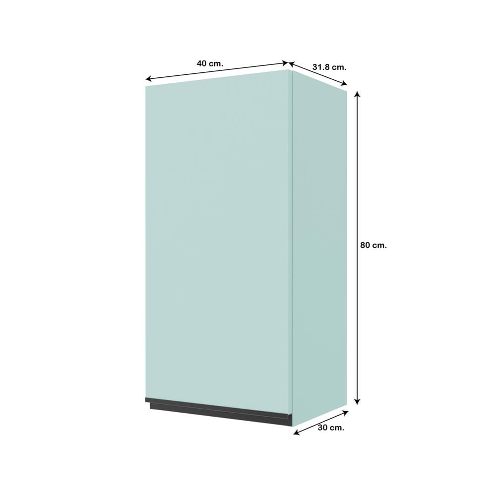 ตู้แขวนเดี่ยวเรียบ JUPITER JUVENTAS 40x80 ซม. สีเขียว