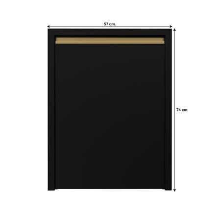 บานถังแก๊สเรียบ JUPITER JUVENTAS 57x74 cm. สีดำ_3