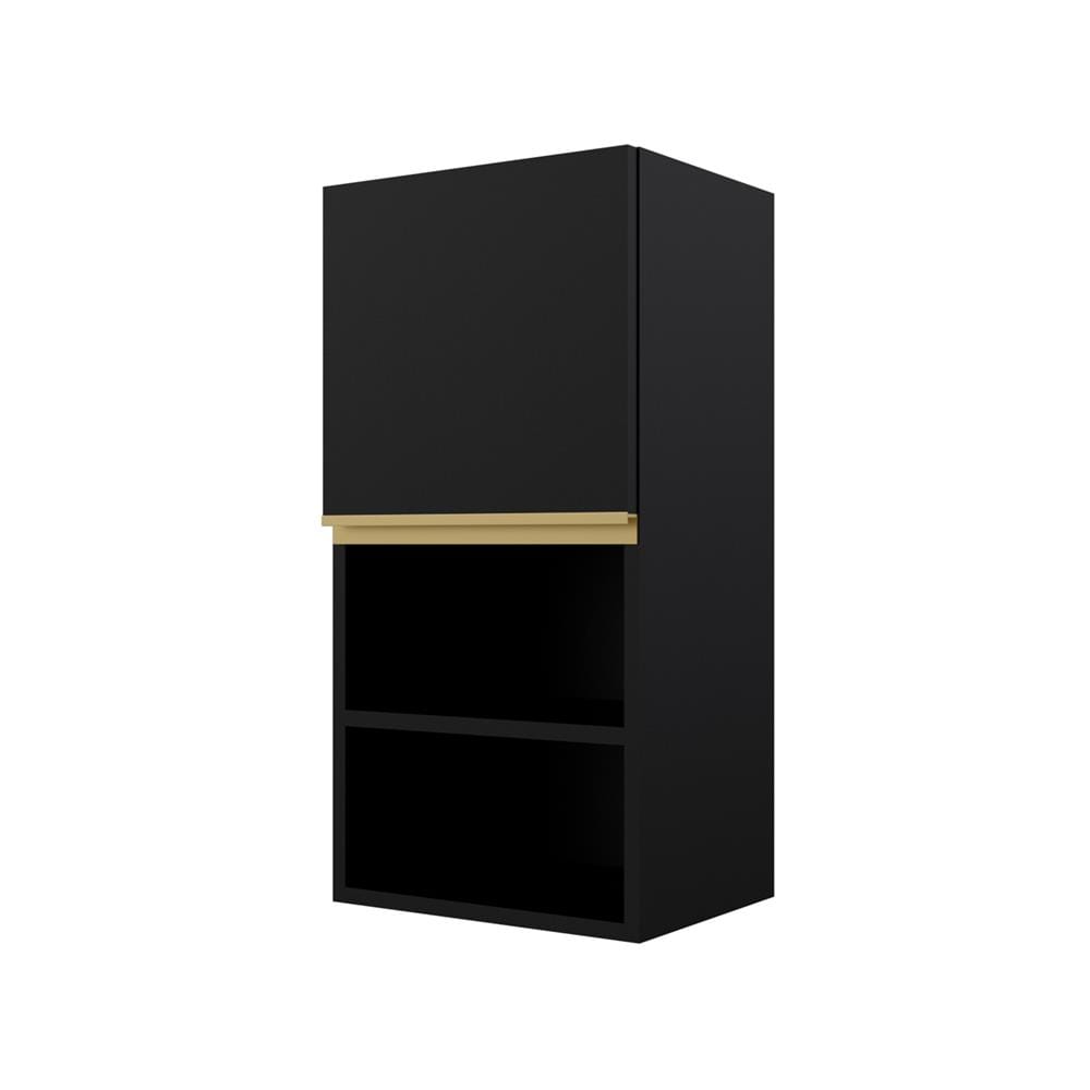 ตู้แขวนเดี่ยวเรียบช่องโล่ง S1 JUPITER JUVENTAS 40x80 ซม. สีดำ