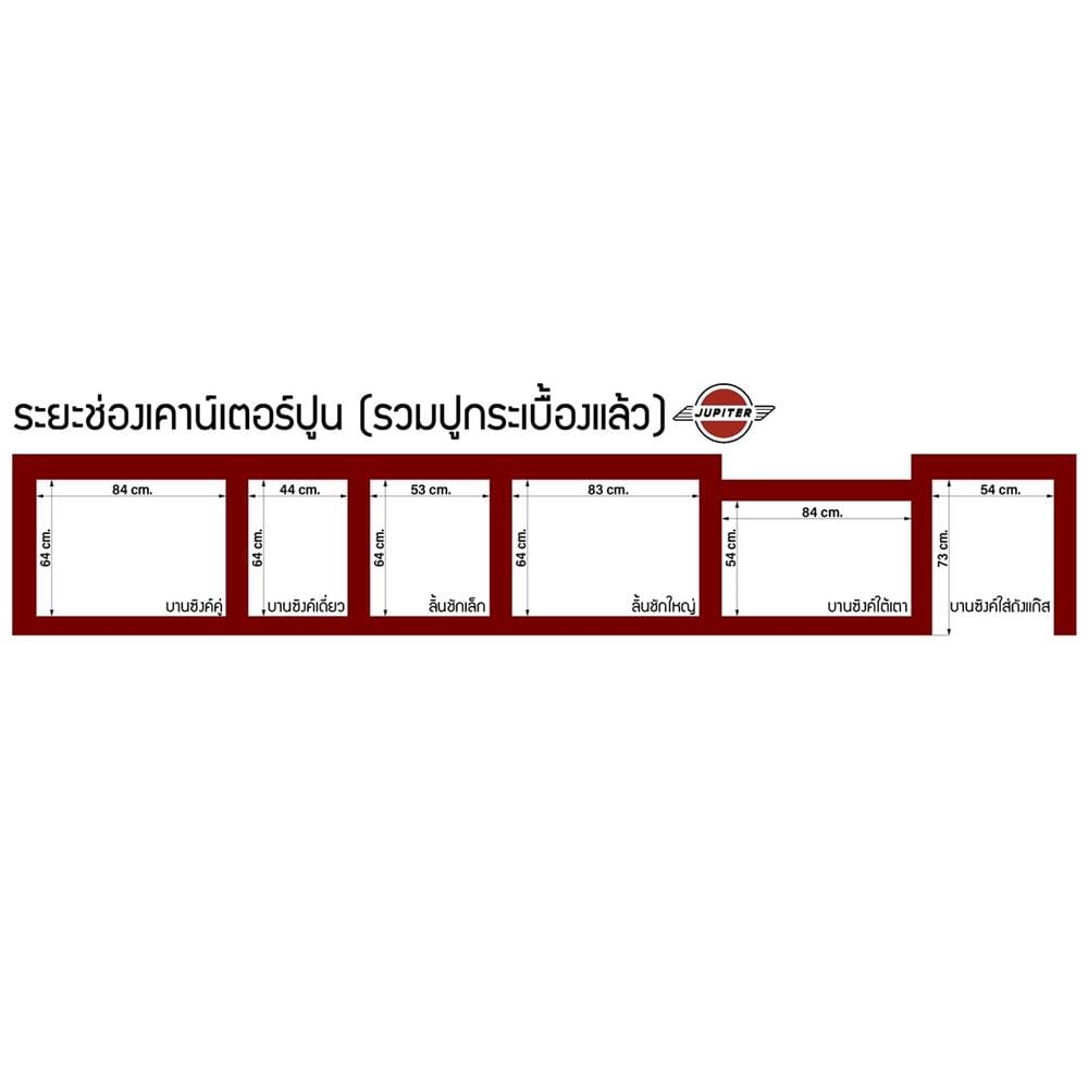 บานซิงค์เดี่ยวระแนง JUPITER JUVENTAS 47x67 ซม. สีน้ำเงิน