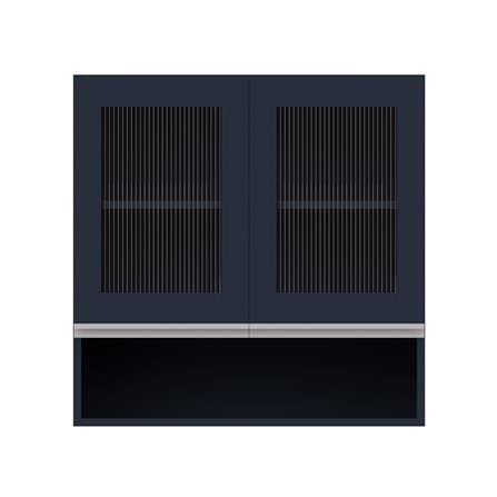 ตู้แขวนคู่กระจกช่องโล่ง D2 JUPITER JUVENTAS 80x80 ซม. สีน้ำเงิน