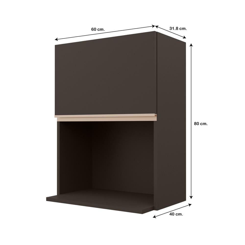ตู้แขวนไมโครเวฟ JUPITER JUVENTAS 60x80 ซม. สีน้ำตาล