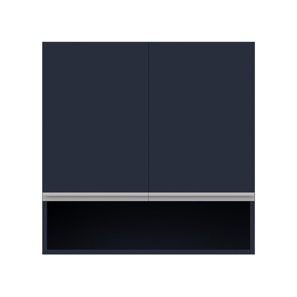 ตู้แขวนคู่เรียบช่องโล่ง D2 JUPITER JUVENTAS 80x80 ซม. สีน้ำเงิน