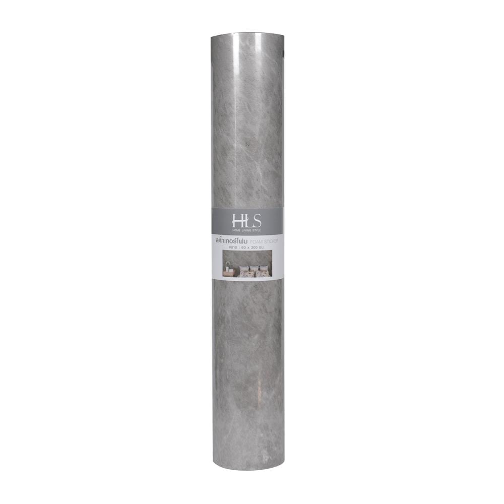 สติกเกอร์โฟม HOME LIVING STYLE MARBLE 0.60X3 ม. สีเทา