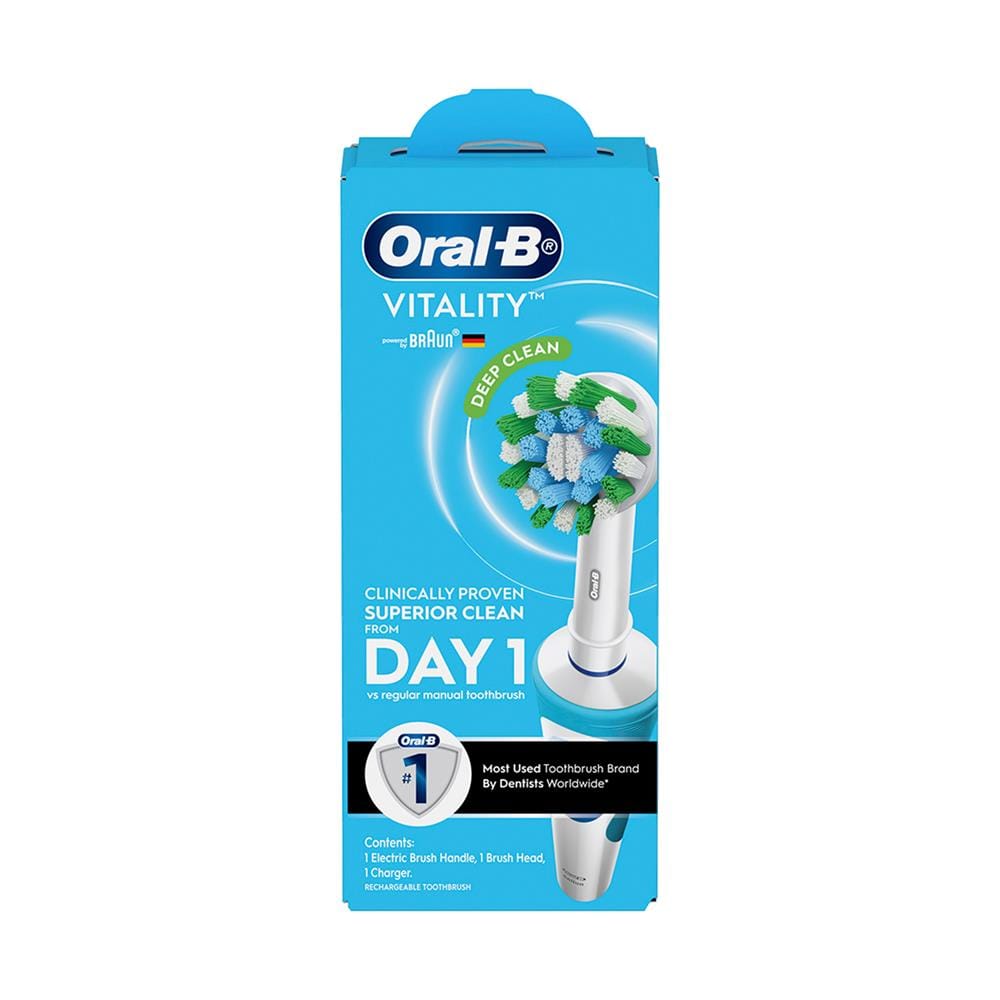 แปรงสีฟันไฟฟ้า ORAL-B VITALITY DEEP CLEAN 4987176205650 สีฟ้า