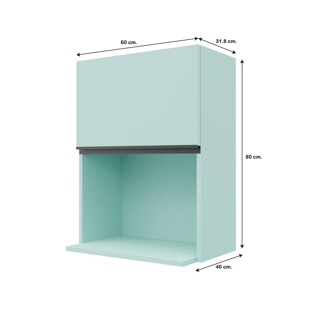 ตู้แขวนไมโครเวฟเรียบ JUPITER JUVENTAS 60x80 ซม. สีเขียว