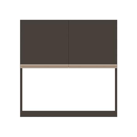 ตู้แขวนคว่ำจานเรียบ JUPITER JUVENTAS 80x80 ซม. สีน้ำตาล_0