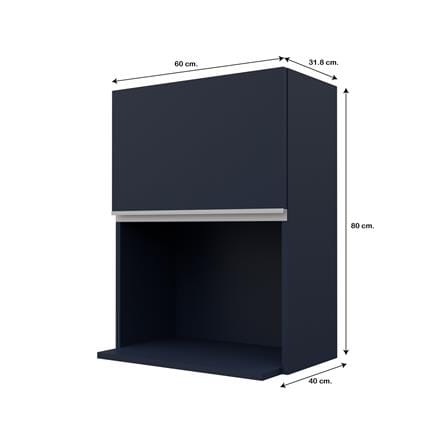 ตู้แขวนไมโครเวฟเรียบ JUPITER JUVENTAS 60x80 ซม. สีน้ำเงิน_4