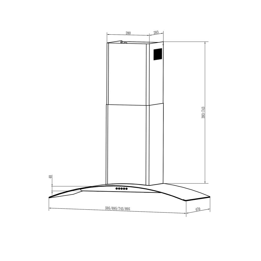 เตาฝัง+เครื่องดูดควัน LINEA GL73 2G + LDD 90.2 BK