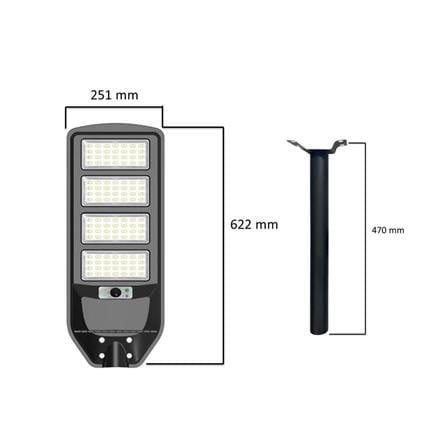 ไฟถนน SOLAR SYLVANIA STAR1 120 วัตต์ DAYLIGHT สีดำ_6