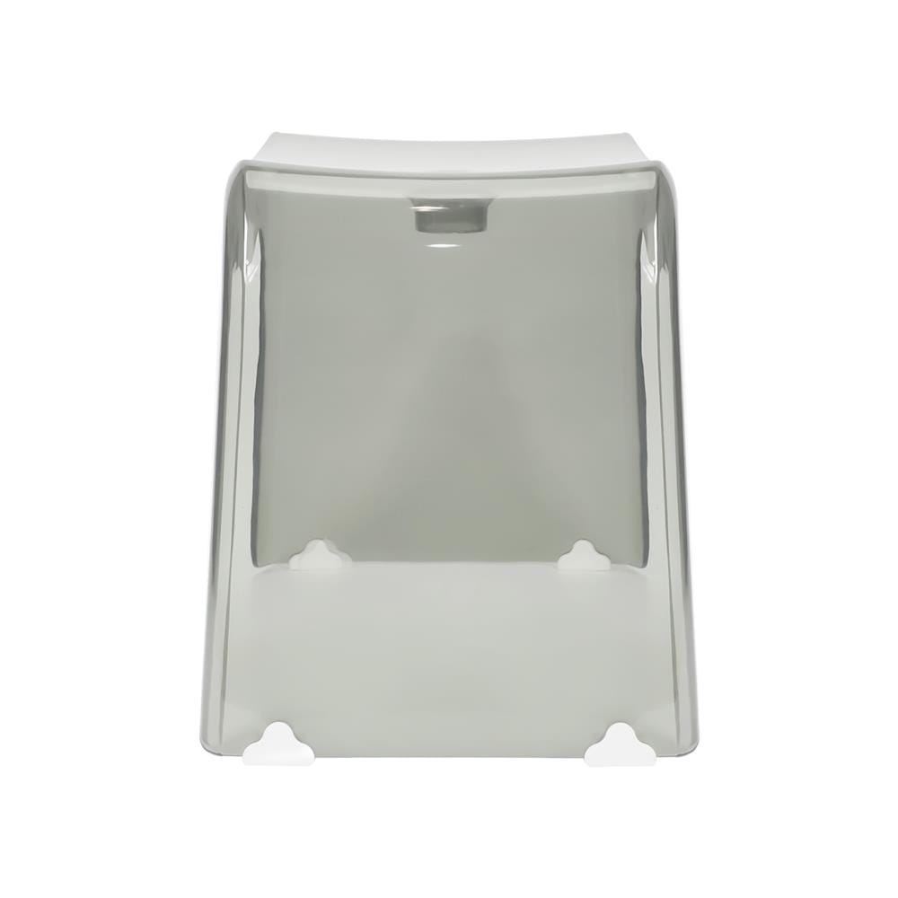 เก้าอี้เตี้ยพลาสติก ACCO SIZE M 39X24.5X28.5 ซม. สีเทาใส