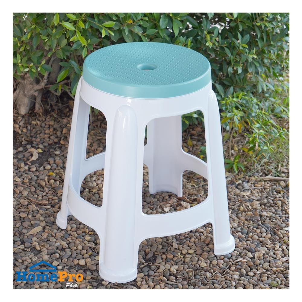 เก้าอี้พลาสติก SPRING BEST CHAIR สีขาว/ฟ้า