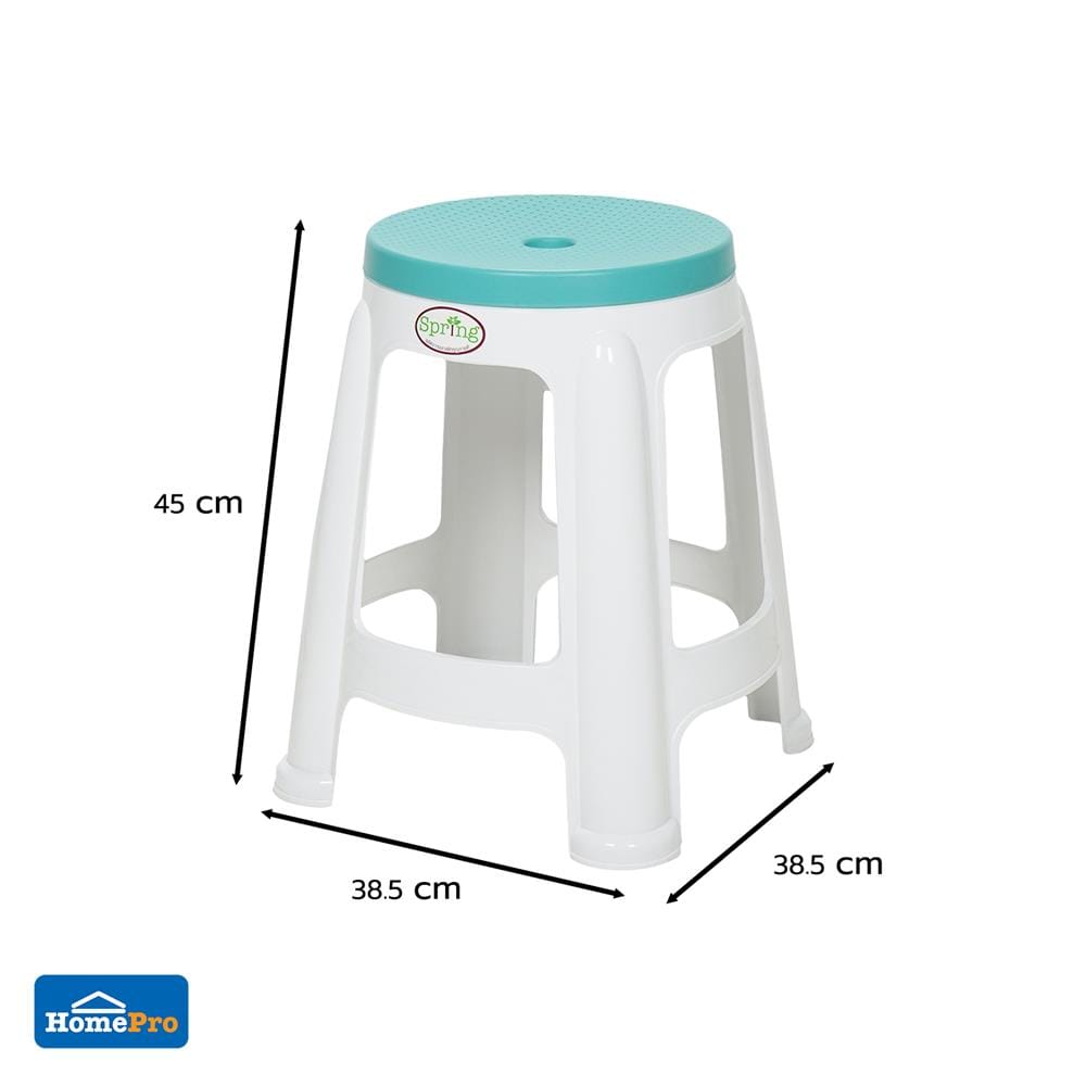 เก้าอี้พลาสติก SPRING BEST CHAIR สีขาว/ฟ้า