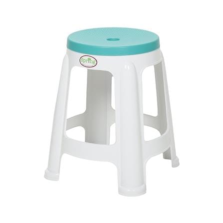 เก้าอี้พลาสติก SPRING BEST CHAIR สีขาว/ฟ้า_0