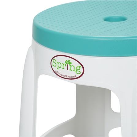 เก้าอี้พลาสติก SPRING BEST CHAIR สีขาว/ฟ้า_2