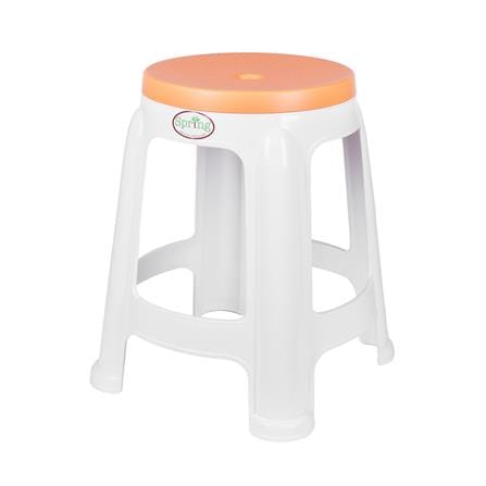 เก้าอี้พลาสติก SPRING BEST CHAIR สีขาว/ส้ม_0