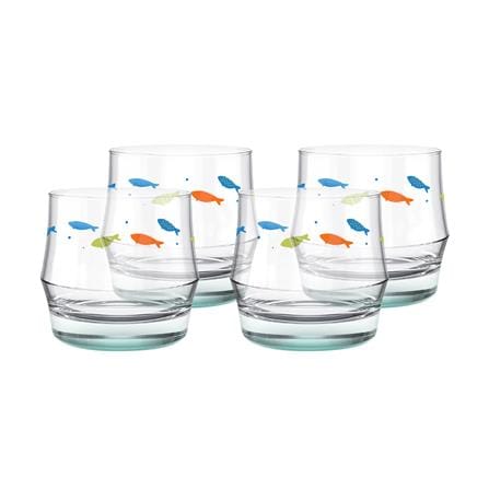 แก้วน้ำ 340 มล. OCEAN GLASS SUMMER SET TURQUOISE MARINE ROCK (แพ็ก 4 ใบ)_0