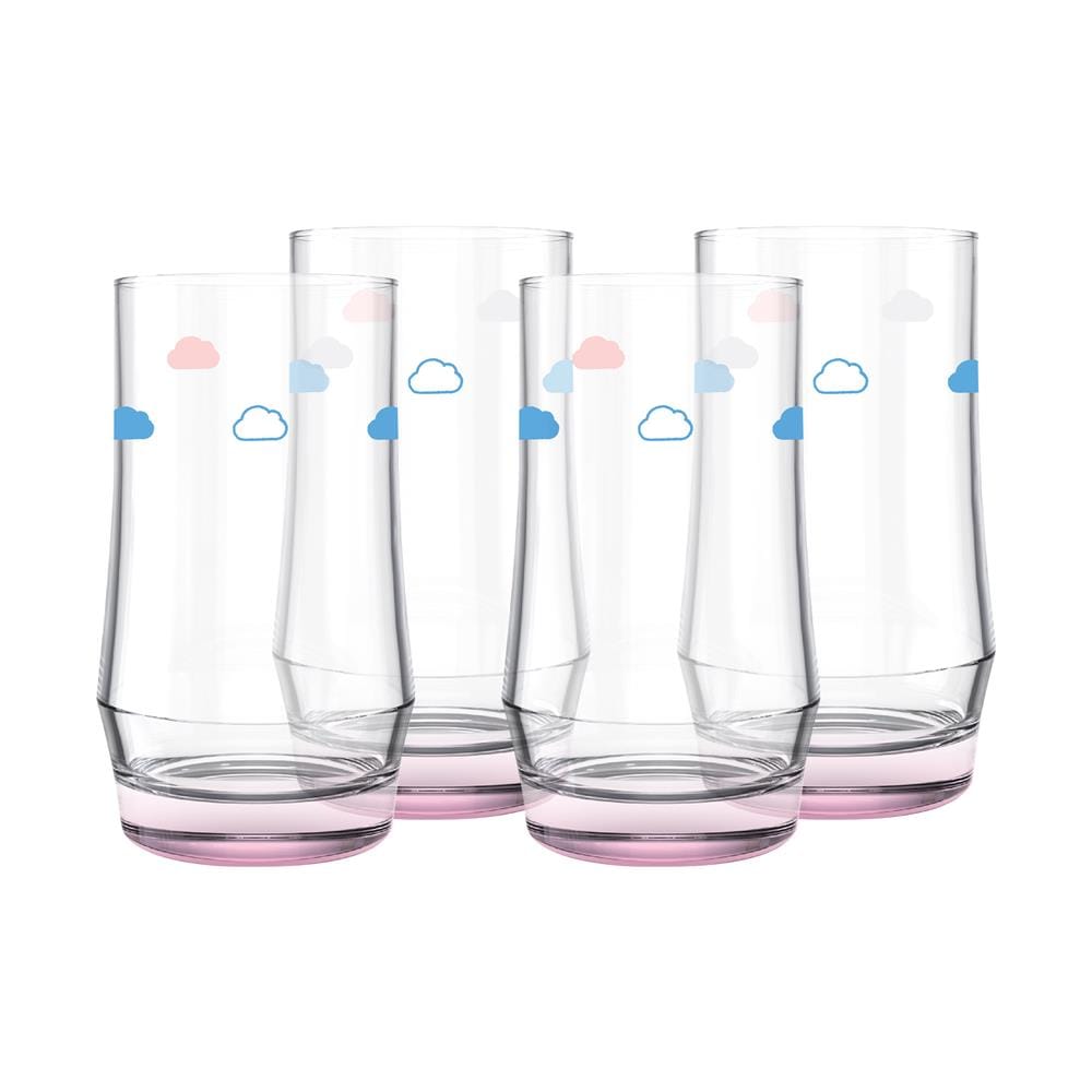 แก้วน้ำ 410 มล. OCEAN GLASS SUMMER SET COTTON CANDY SKY HI BALL (แพ็ก 4 ใบ)