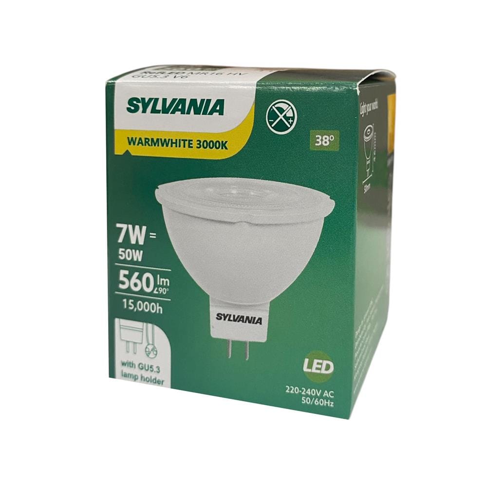 หลอด LED SYLVANIA MR16 7 วัตต์ WARM WHITE GU5.3