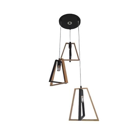 ไฟช่อ NEOLIGHT 506-3BK-WD สีดำ/น้ำตาล 3 หัว
