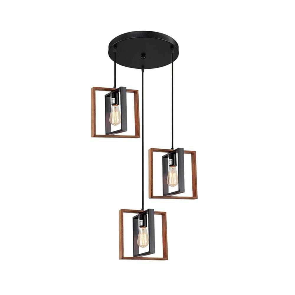 ไฟช่อ NEOLIGHT 505-3BK-WD สีดำ/น้ำตาล 3 หัว