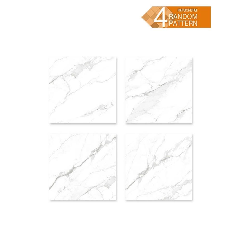 กระเบื้องพื้น 60x60 ซม. TARA ฮารุ ไวท์ A 1.44 ตร.ม.
