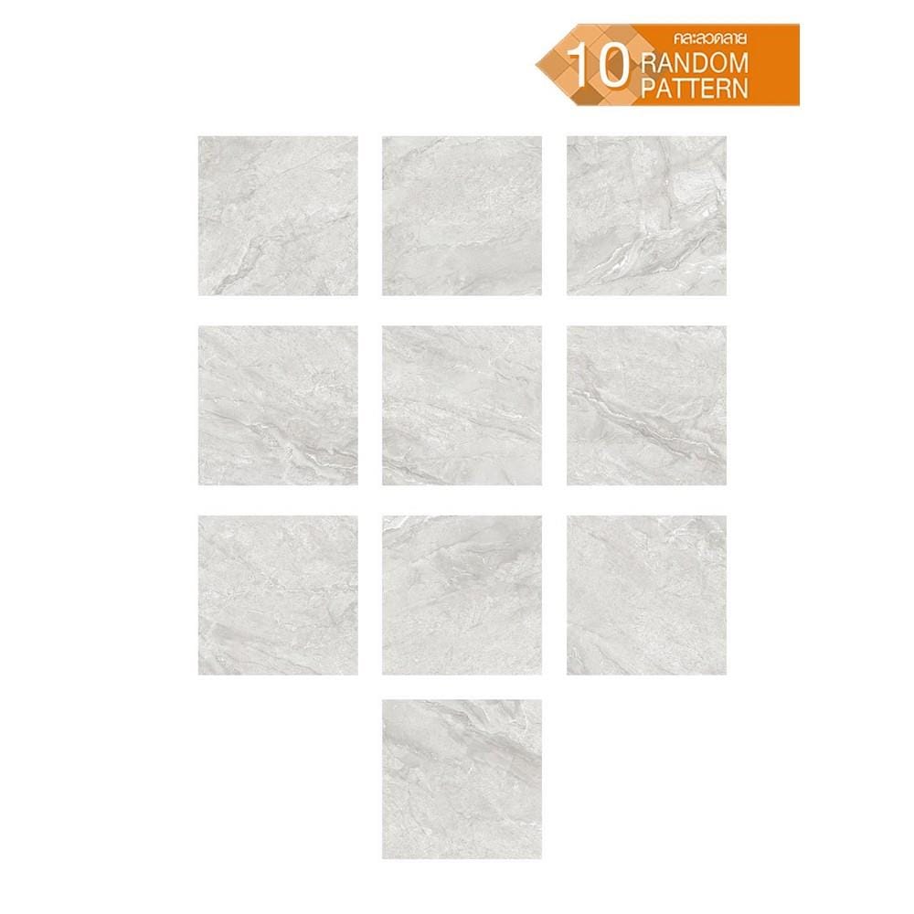 กระเบื้องพื้นพอร์ซเลน 60x60 ซม. TARA บูก้า เกรย์ A 1.44 ตร.ม.