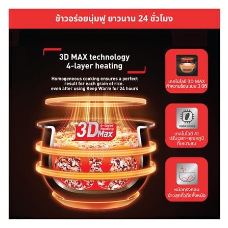 หม้อหุงข้าว DIGITAL TEFAL RK7778T0 1.8 ลิตร_4