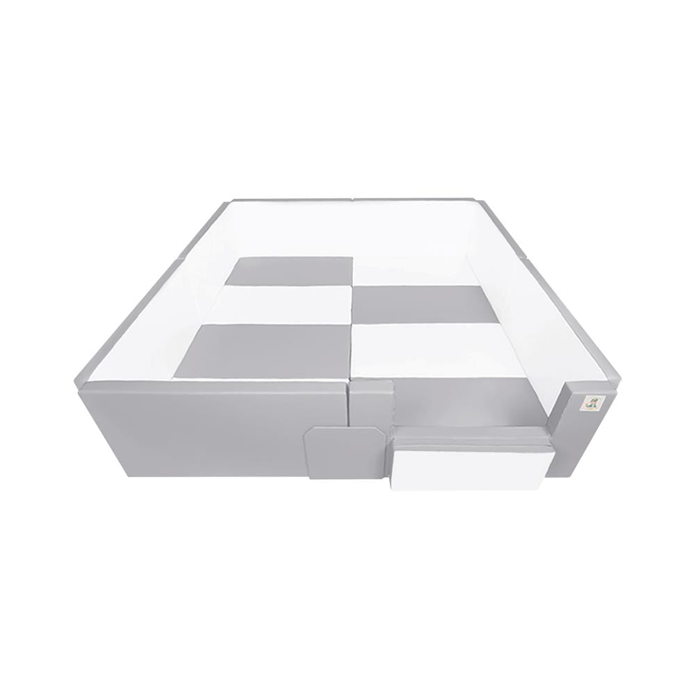 คอกกั้นเด็ก GEKO CLASSY SILICONE ไซซ์ LARGE สี GRAY-WHITE